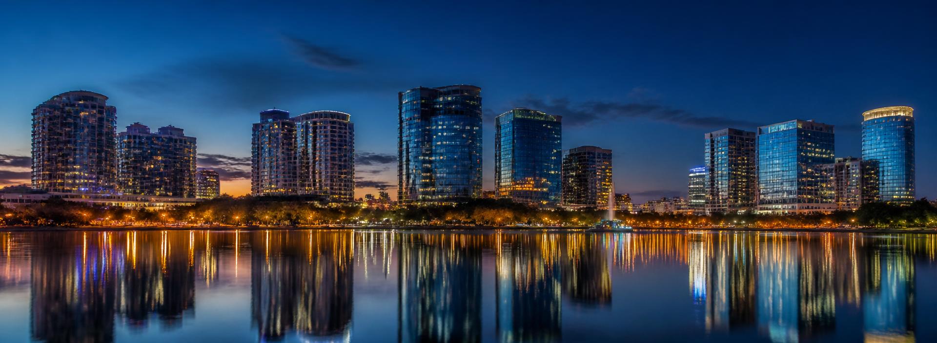Central Florida skyline at dusk