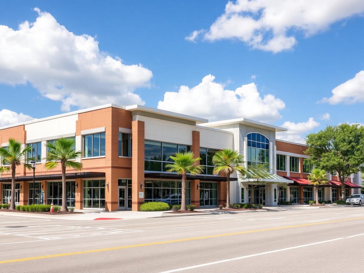 Mixed-use commercial retail and office property