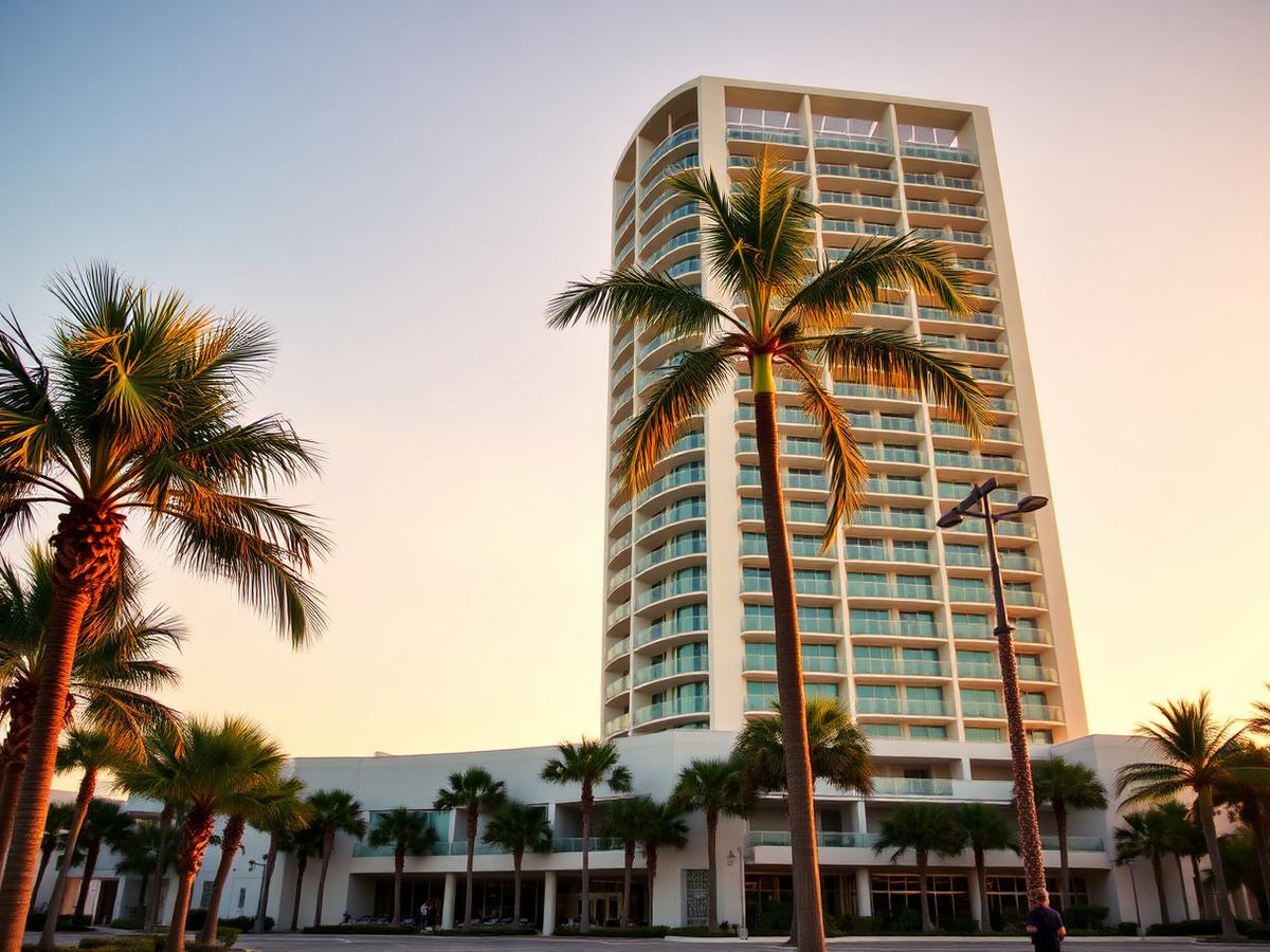 Modern hotel and resort tower in Central Florida
